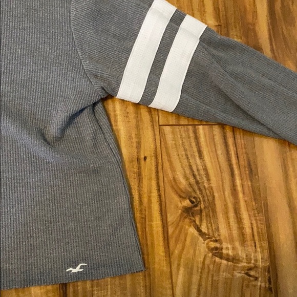 Grey cropped long sleeve shirt - Picture 4 of 4